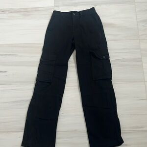 TNA Black Cargo Trousers
